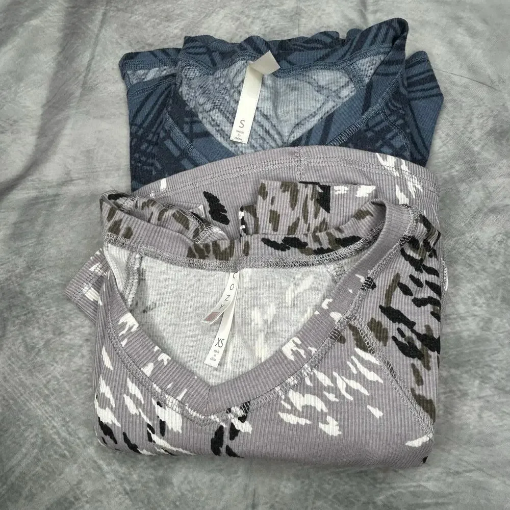 Lot 2 PJ Layering Tops Women S/XS COZY Brand Comfy Cotton Blend Winter Errands